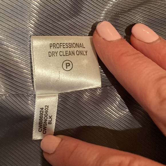 Calvin Klein Size 8 Women's Black Wool Blend Knee Length Coat - Picture 5 of 11